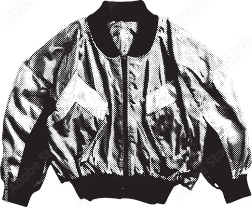 Shell suit clothing 1980s and 1990s vintage halftone grunge vector design element