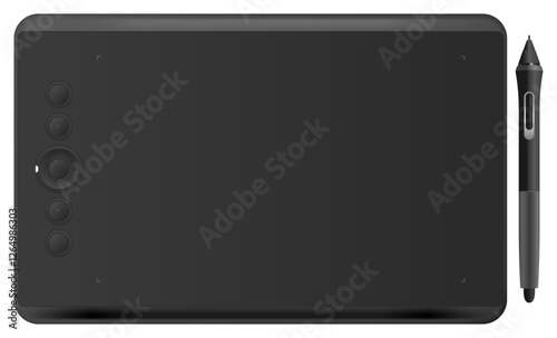 Graphics Tablet. Vector illustration.