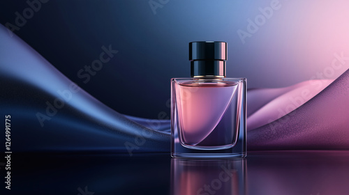 Elegant fragrance in a glass bottle.