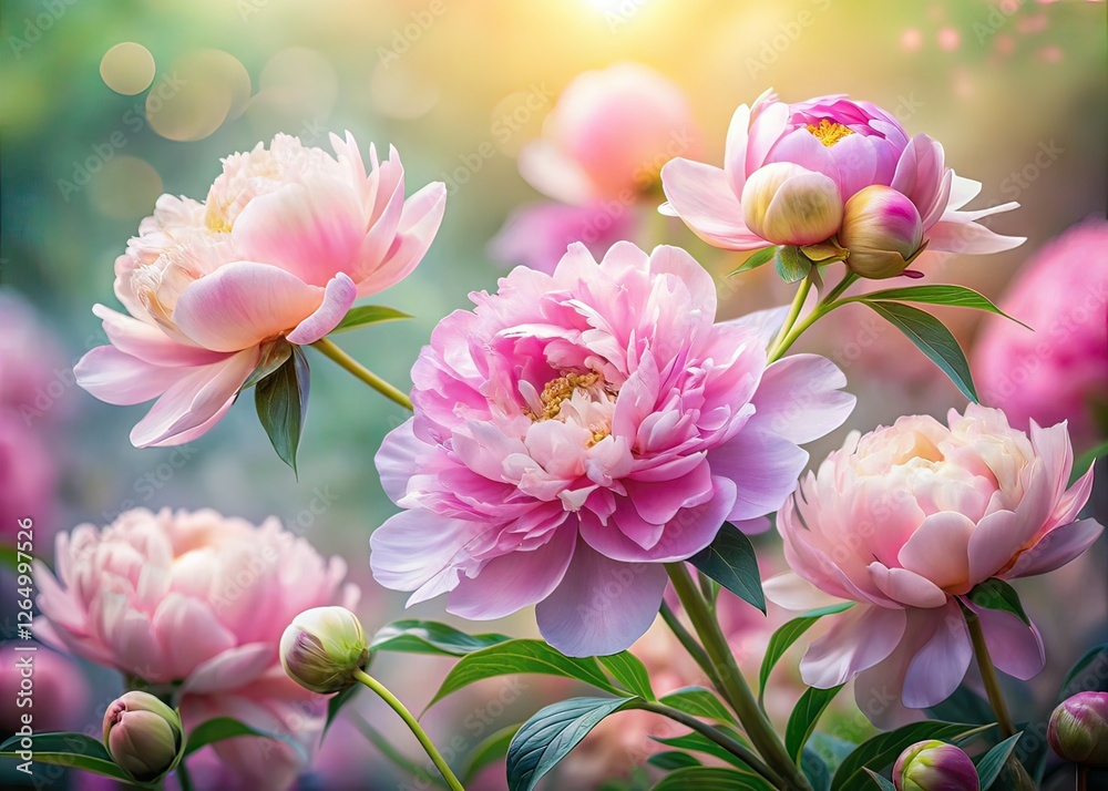 Long Exposure Peony Bloom - Soft Colors & Elegance Long Exposure Peony Bloom - Soft Colors & Elegance