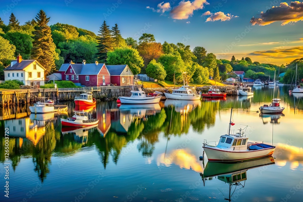 Maine Harbor Summer Calm - Long Exposure Photography Maine Harbor Summer Calm - Long Exposure Photography