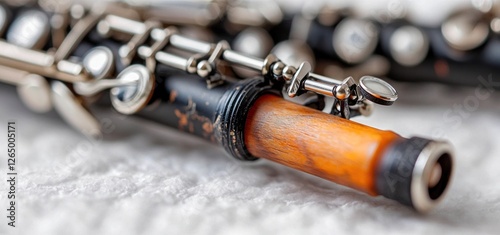 Close-up of an Antique Oboe's Intricate Details