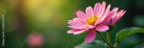 Delicate Tripleurospermum blossoms hover in air, airborne bloom, suspended blossom, flower photo