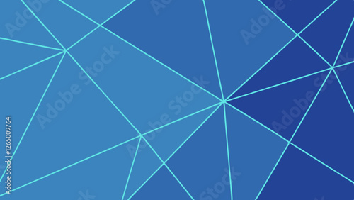 A modern abstract design featuring a dynamic geometric pattern with vibrant blue and teal tones, conveying a sense of movement and depth.