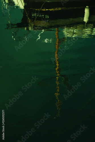 Reflections of a boat