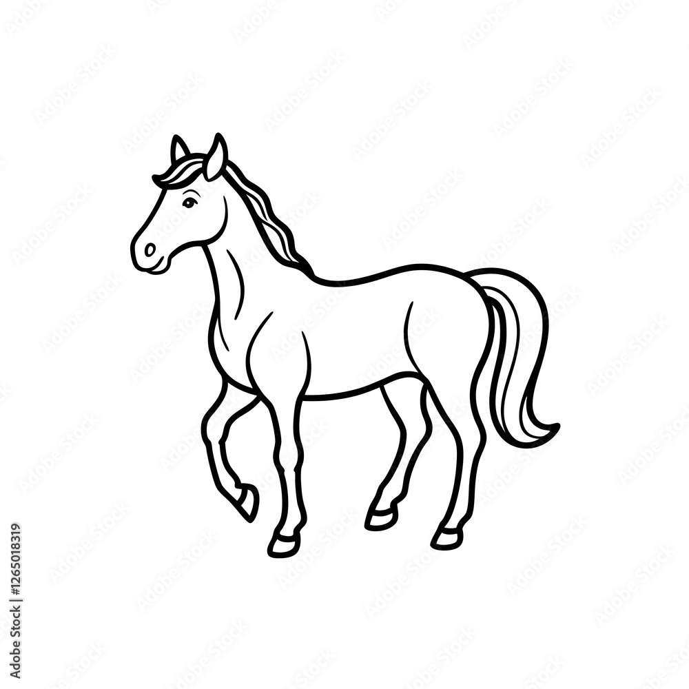 horse line art on white background
horse line art on white background