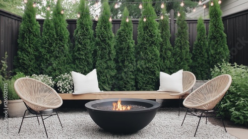 A modern stylish fire pit