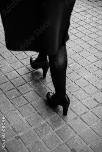 Elegant silhouette in black