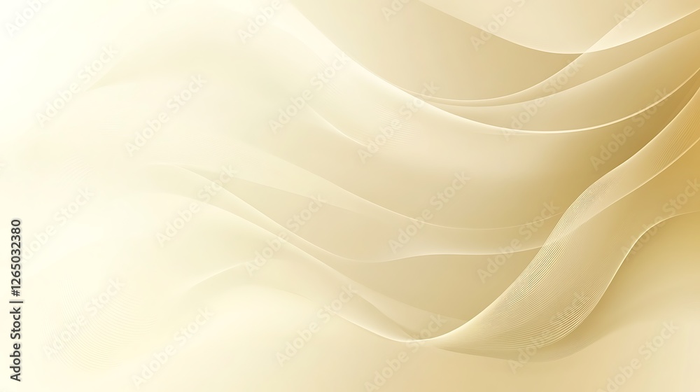 Fototapeta premium Abstract Beige Wave Background Design Illustration