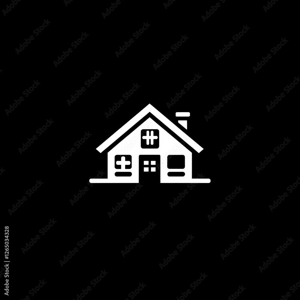 Simple and Elegant House Icon: A Modern Architectural Design for Residential Properties Simple and Elegant House Icon: A Modern Architectural Design for Residential Properties