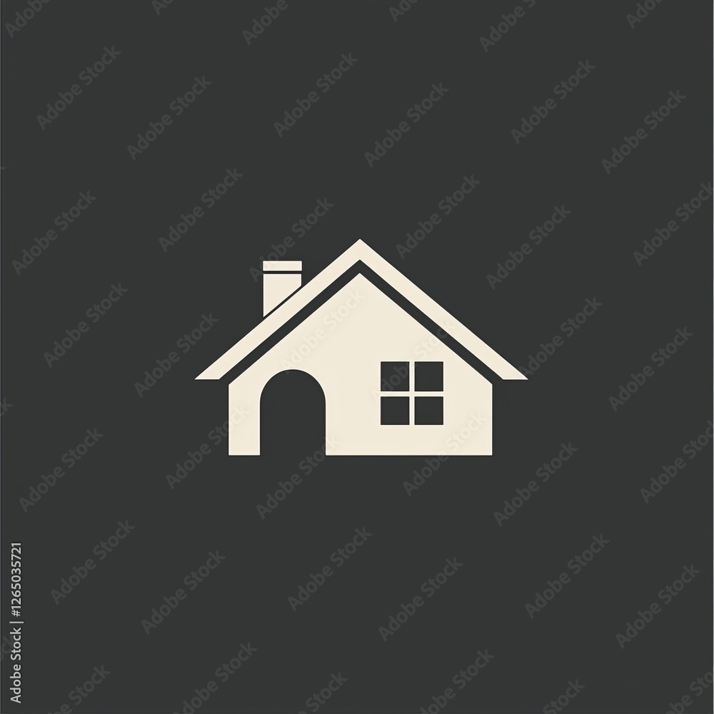 Simple House Icon: A Modern and Minimalist Architectural Design Element for Home and Property Simple House Icon: A Modern and Minimalist Architectural Design Element for Home and Property