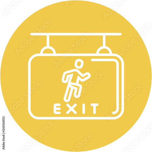 Emergency Exit Sign Icon