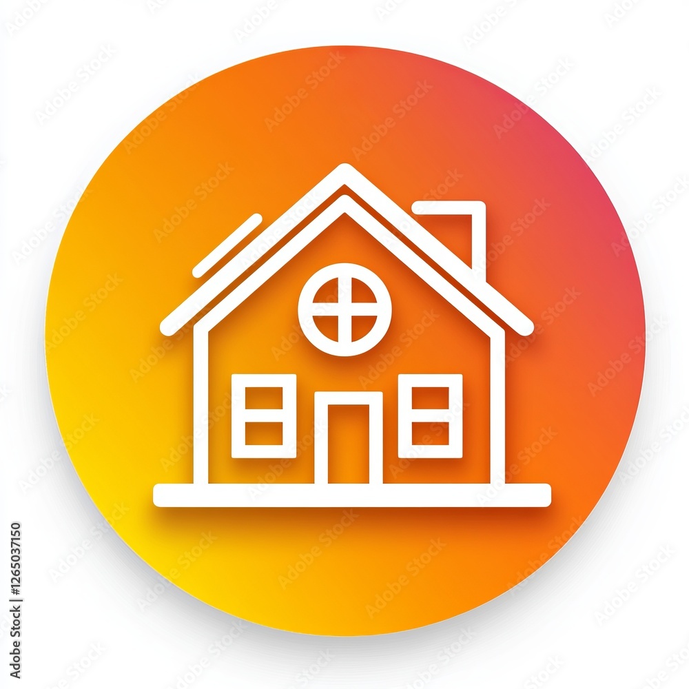 Elegant and Minimalist House Icon: A Simple, Modern Architectural Design for Residential Properties Elegant and Minimalist House Icon: A Simple, Modern Architectural Design for Residential Properties