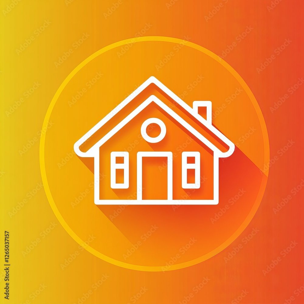 Elegant Line Art Home Icon: A Modern Architectural Design for Residential Properties Elegant Line Art Home Icon: A Modern Architectural Design for Residential Properties