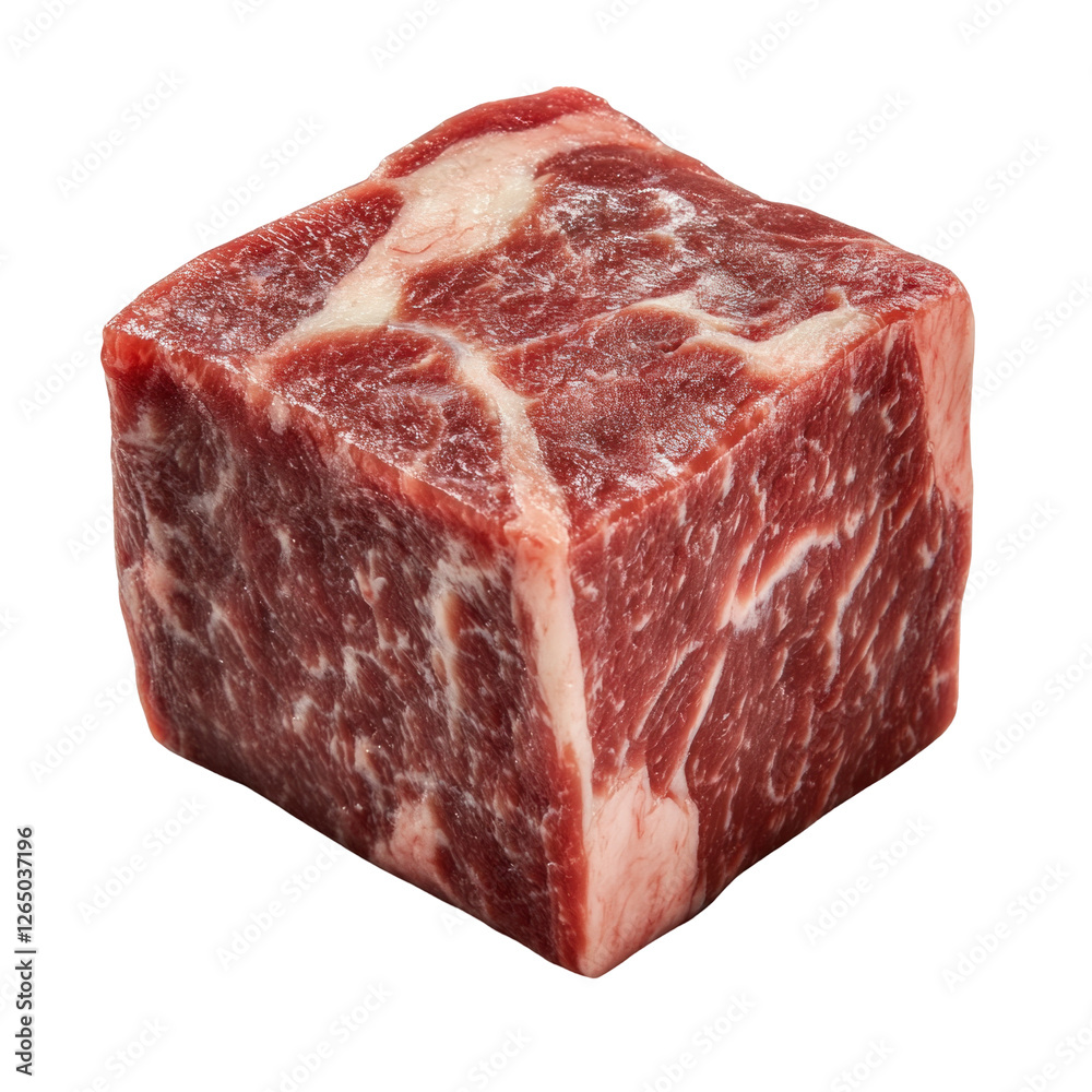 Raw beef chunk isolated on transparent png Raw beef chunk isolated on transparent png