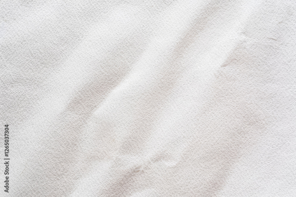 Fototapeta premium Textured white fabric background with soft wrinkles and natural pattern