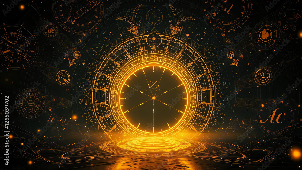 Obraz premium Fractal Burst of Light and Energy with Spiral Patterns and a Dark Space Background