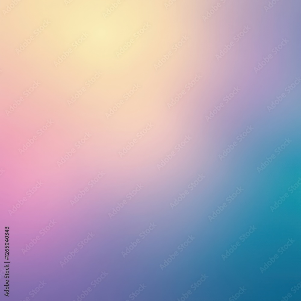 Fototapeta premium Soft pastel gradient, pink to blue to yellow Blurred, dreamy effect , background, soft