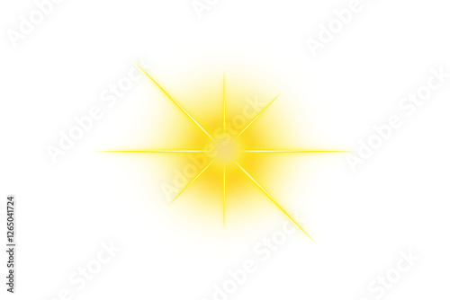Glowing light effects on a transparent background. Sun flares and light overlays with radiant starlight and flare effects. Shimmering star PNG, sparkling bursts, and bright sparkles perfect for event 