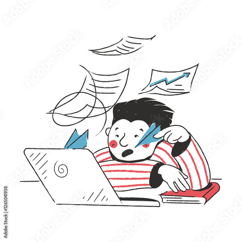 man is sending new data reports