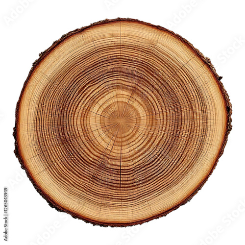 Natural Tree Wood Slice with Growth Rings for Crafting and Decor