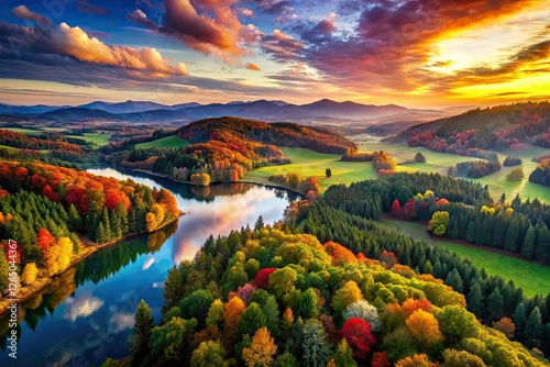 Serene landscapes soar in stunning high-resolution aerial drone photography. Breathtaking nature, captured perfectly.