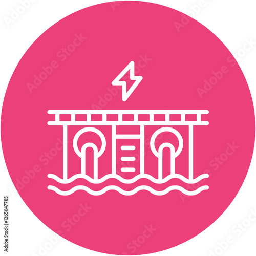 Hydroelectric Power Icon