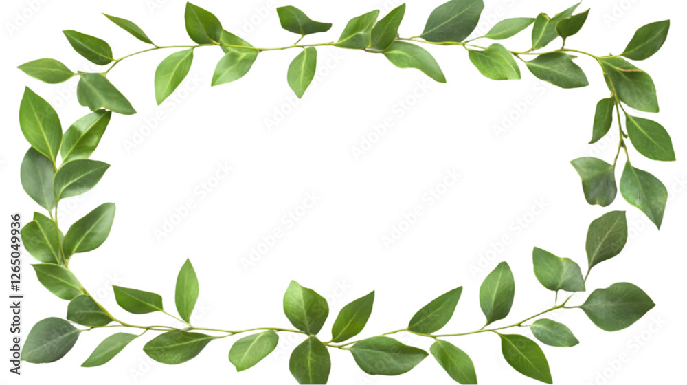 Eucalyptus leaves wreath frame, elegant natural border. transparent Background, clipping path - Eucalyptus leaves wreath frame, elegant natural border. transparent Background, clipping path -