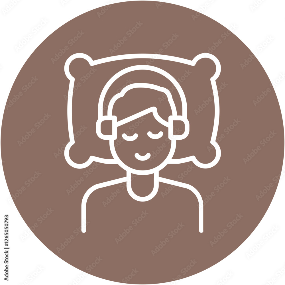 Fototapeta premium Sleepy Music Icon