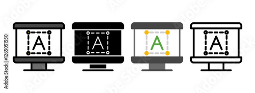 Set of Nu Line, Line Filled, Glyph, Flat Icons