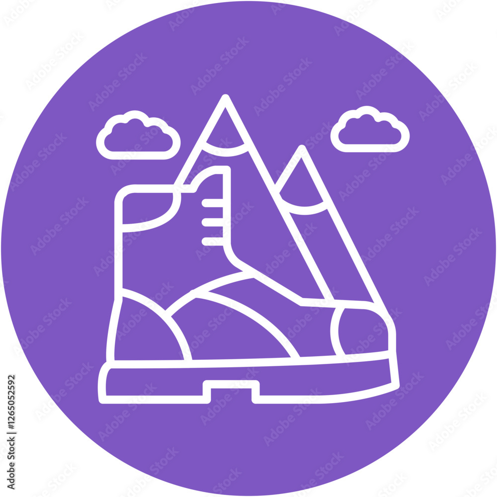 Naklejka premium Hiking Icon
