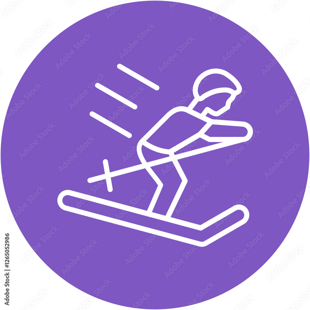 Fototapeta premium Skiing Icon
