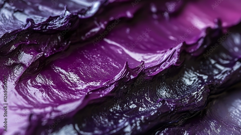 Obraz premium Deep Purple Paint Texture Rich Abstract Art oil dark color shiny thick