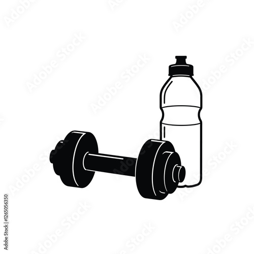 dumbbell isolated on white background