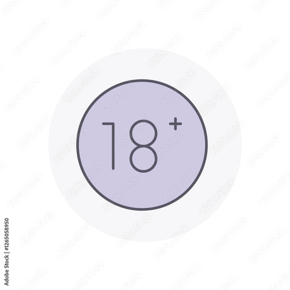 Adults Only vector icon stock illustration Adults Only vector icon stock illustration