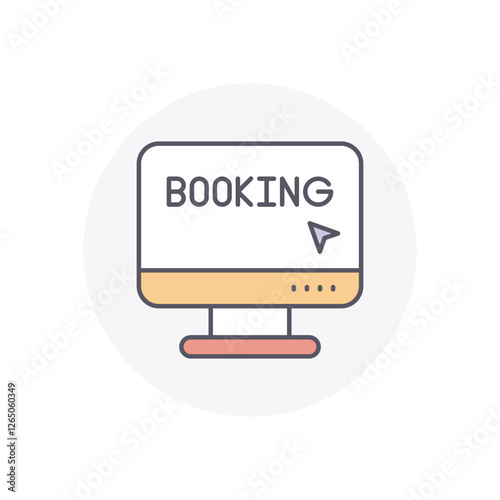 Booking  vector icon stock illustration