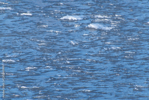 Wallpaper Mural A frozen surface with intricate ice crystal patterns. Ice texture. Torontodigital.ca