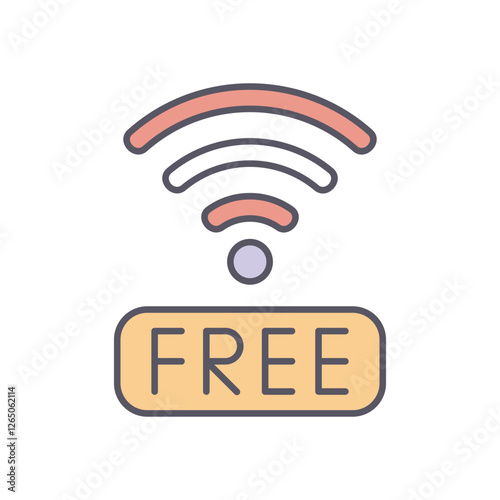 Free Wifi vector icon stock illustration