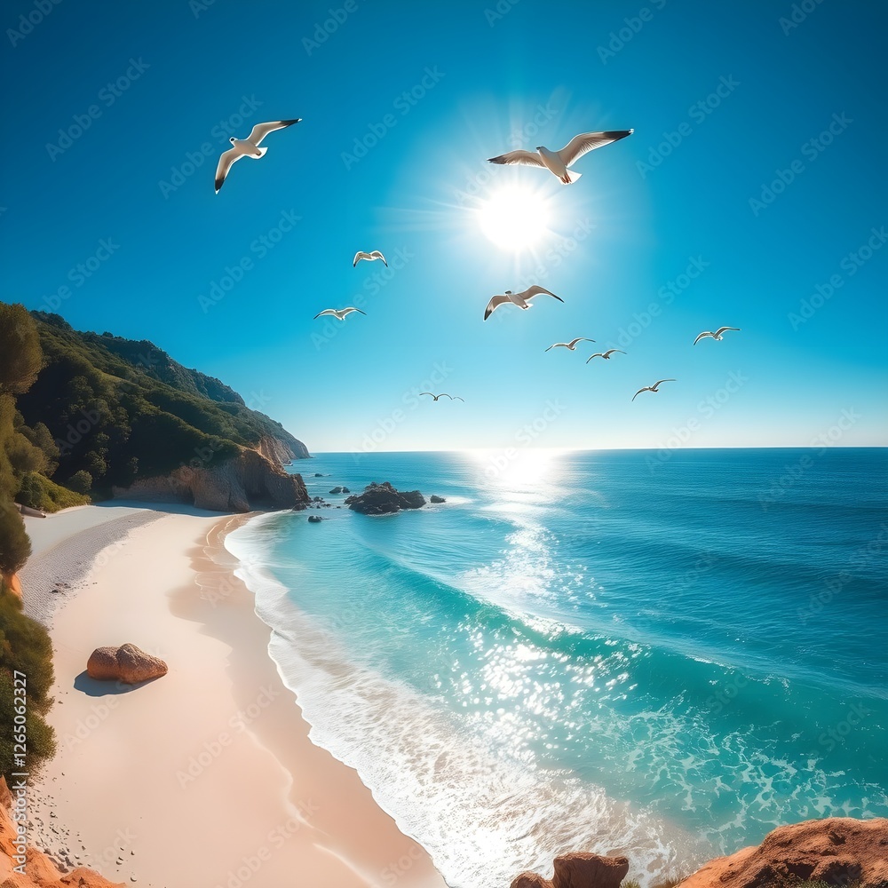 Fototapeta premium playas y gaviotas
