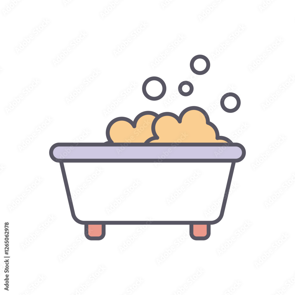 Bathtub vector icon stock illustration Bathtub vector icon stock illustration