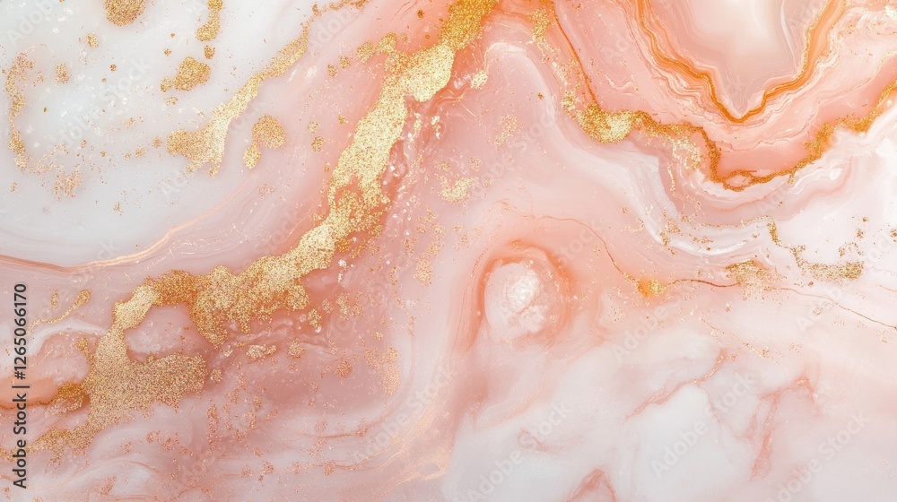 Fototapeta premium Elegant Abstract Marble Texture with Gold Veins and Soft Pastel Colors