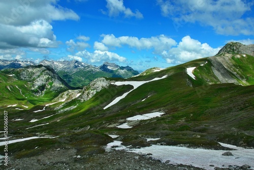 Wallpaper Mural Austrian Alps - view of the Ochsengümple valley near the town of Lech in the Lechtal Alps Torontodigital.ca