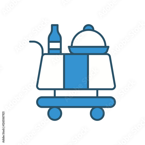 Room Service  vector icon stock illustration