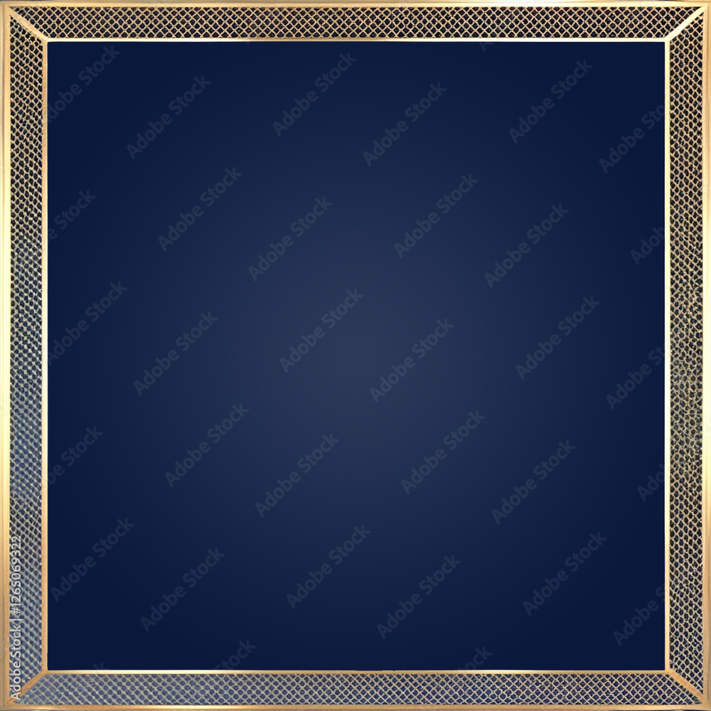 Obraz premium gold frame on blue background