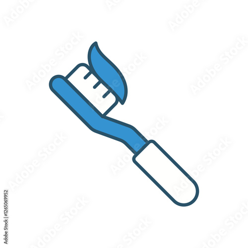 Tooth Brush  vector icon stock illustration