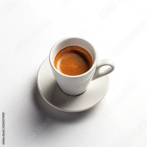 cup of coffee on white background