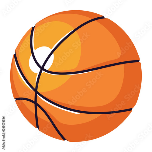 Vector image of basketball ball icon with white background