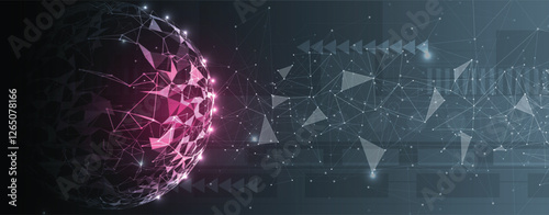 Futuristic neural network concept