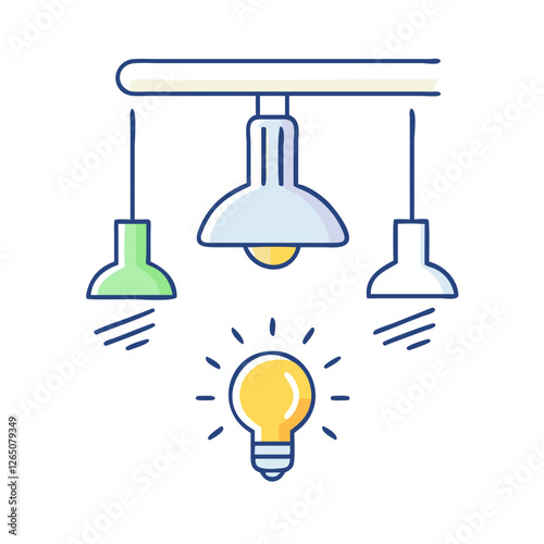 energy efficient light fixture icon