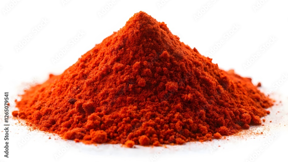 Pile of Paprika Powder on White Background Pile of Paprika Powder on White Background